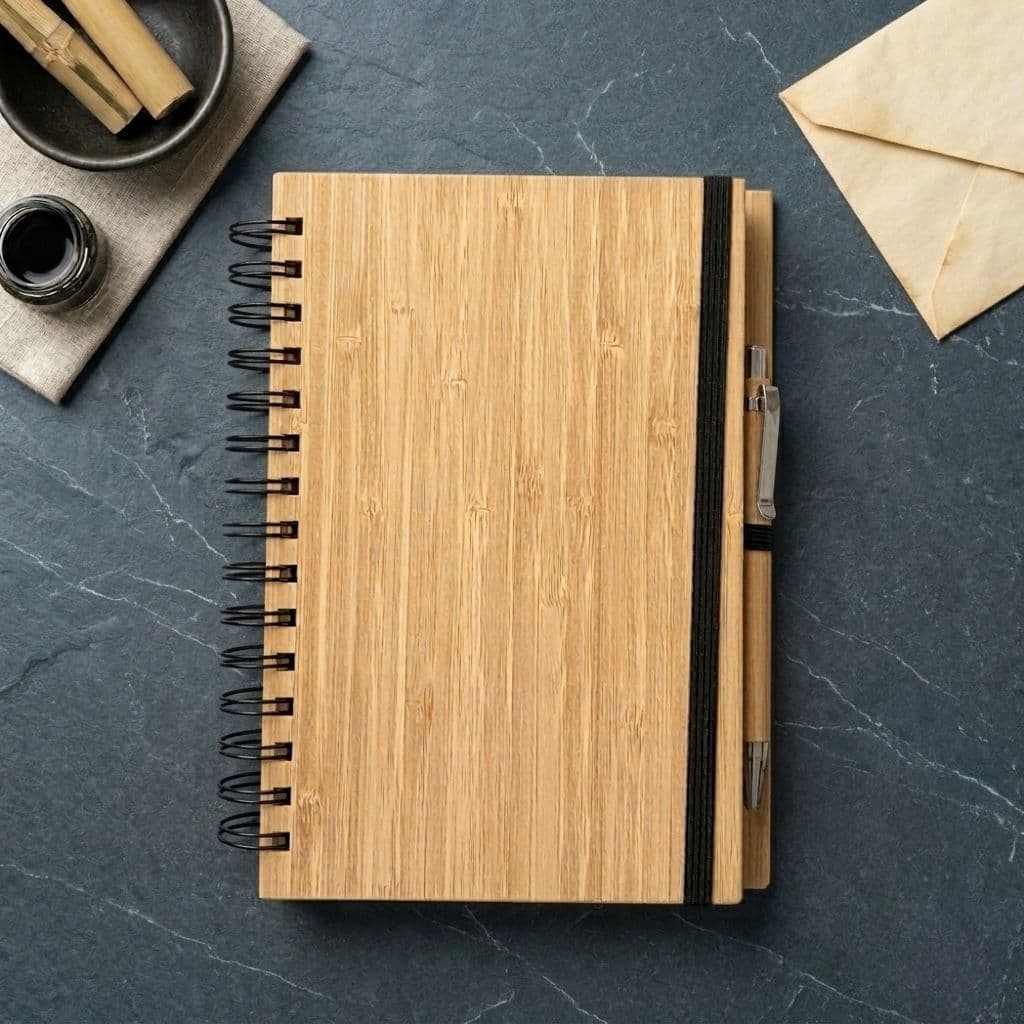 Bamboo Notepad With Pen